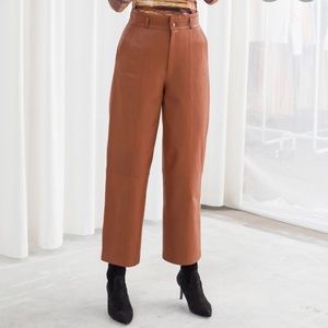 & Other Stories Tan Cropped Pants